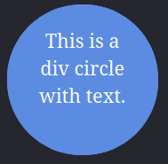 CSS circle
